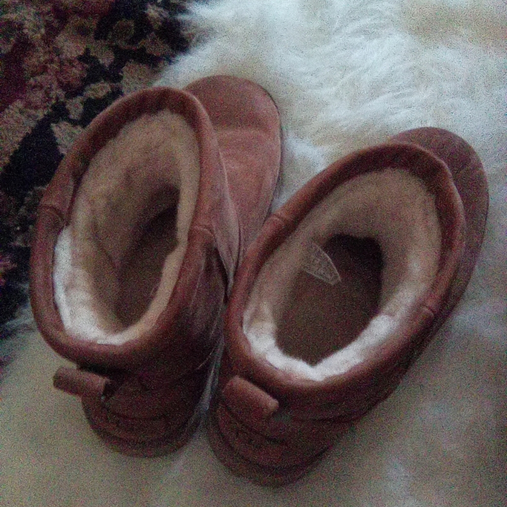 UGG Brown Ankle Boots with Cream Lining